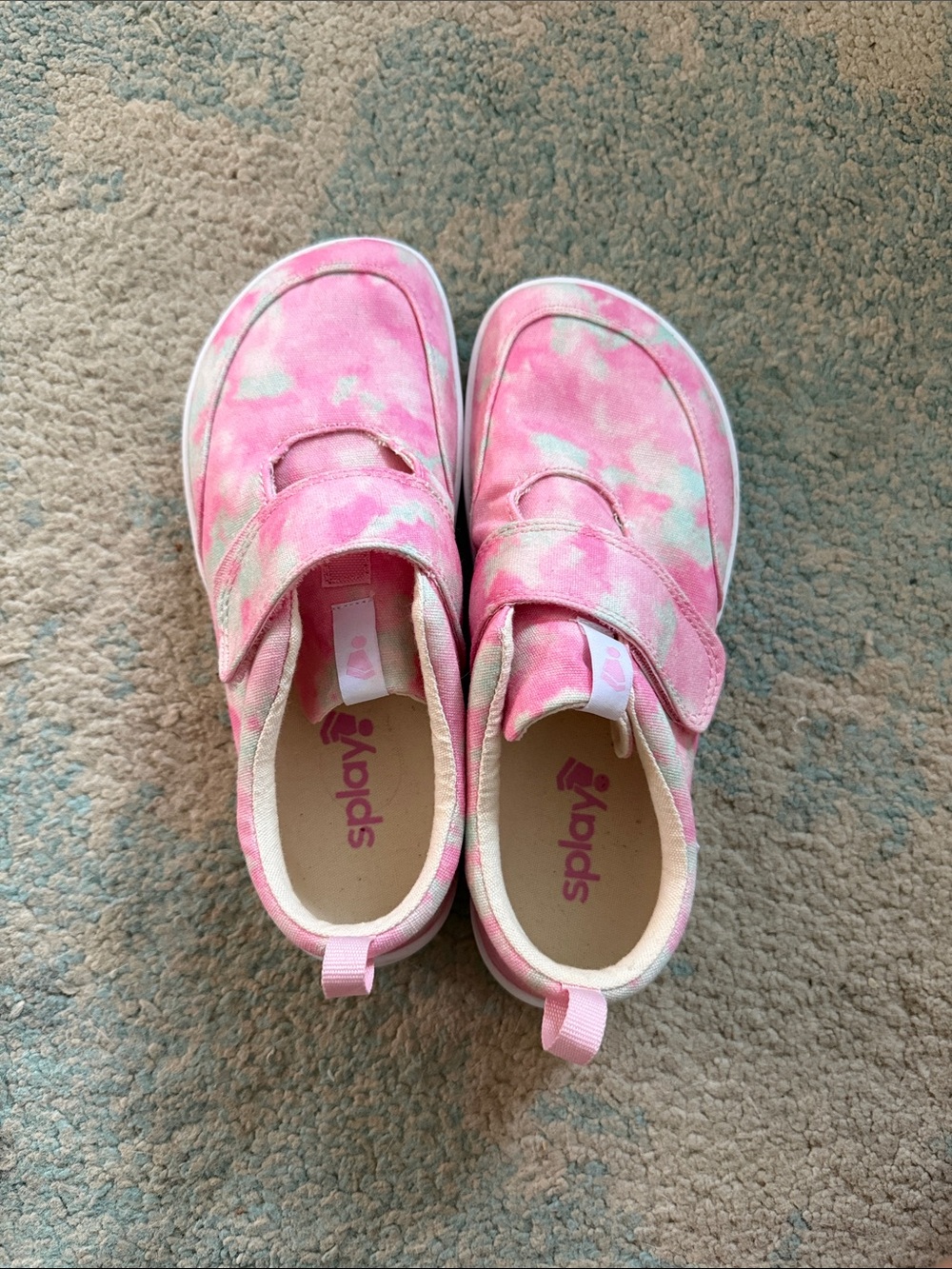 Kids Pink Tie-Dye Velcro Sneakers by Splay